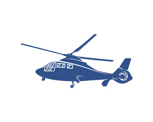Helicopter logo design vector template. Silhouette of Helicopter design illustration