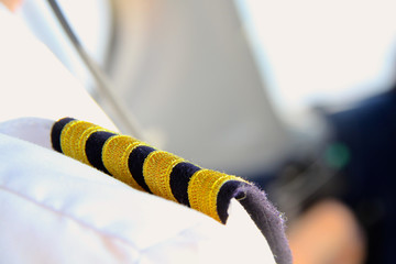 Pilot vor dem Abflug