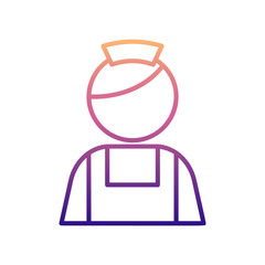 maid nolan icon. Simple thin line, outline vector of hotel icons for ui and ux, website or mobile application