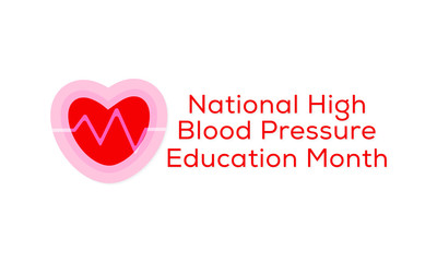 Vector illustration on the theme of National High Blood Pressure education and awareness month of May.