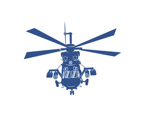 Helicopter logo design vector template. Silhouette of Helicopter design illustration