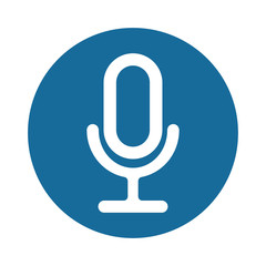 Microphone icon vector. Voice icon symbol illustration.  Microphone for voice recording. flat design icon.