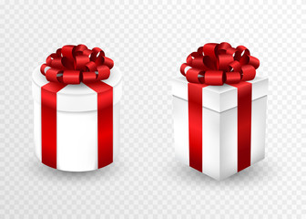 Two closed gift boxes