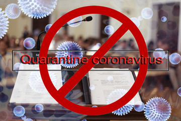 quarantine coronavirus background, abstract blurred theme coronavirus pandemic epidemic