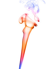 Formas coloreadas realizadas con humo