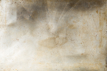 surface of a worn out metal baking tray, for gastronomy photo background