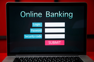 Online Banking Technology Ecommerce Commercial Concept.