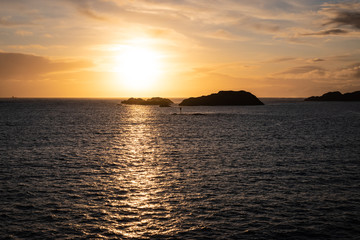 Sunset over the Norwegian Sea.