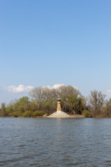 Old Lighthouse On The Danube River