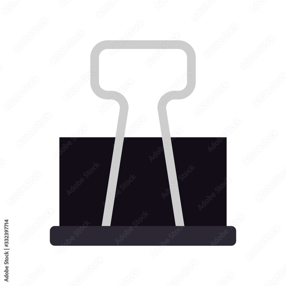 Wall mural stationery binder clip icon isolated on white background. vector illustration