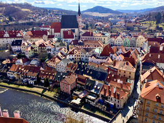 Aerial view of Cesky Krumlov