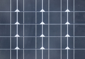 Close up Monocrystalline silicon solar panels or single crystalline silicon solar cells in solar...