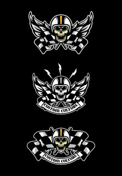 Motorcyles ride emblem logo template