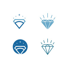 Set of Diamond Logo Template vector icon illustration