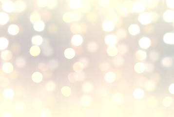 Bright lights of garland on pastel blur background. Holiday bokeh pattern. Delicate shimmer illustration.