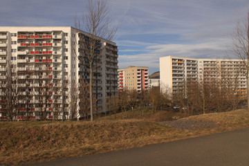 Wohnblocks in Jena-Neulobeda