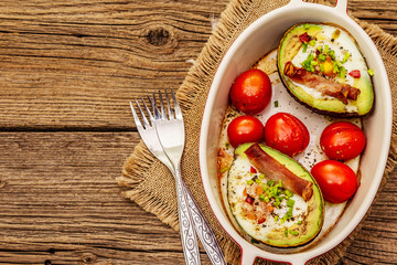 Sunny morning breakfast. Healthy food, ketogenic diet concept