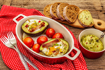 Sunny morning breakfast. Healthy food, ketogenic diet concept