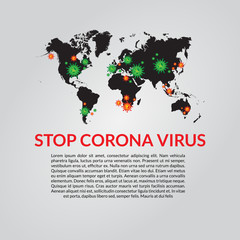 world infected by corona virus