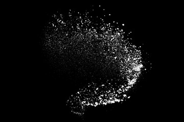 White splashes isolated on black background. Abstract vector explosion. Digitally generated image. Illustration, EPS 10. © sergio34