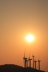 せと風の丘パークから見た夕日