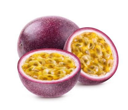 Passion Fruit Isolated On White