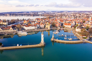 Fototapeta na wymiar Aerial view from Lindau - Germany