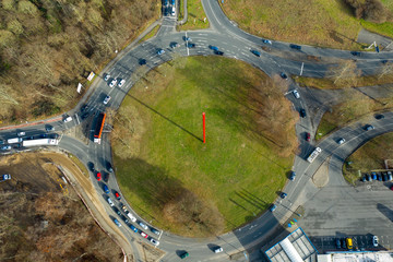 aerial view from roundabout in Germany