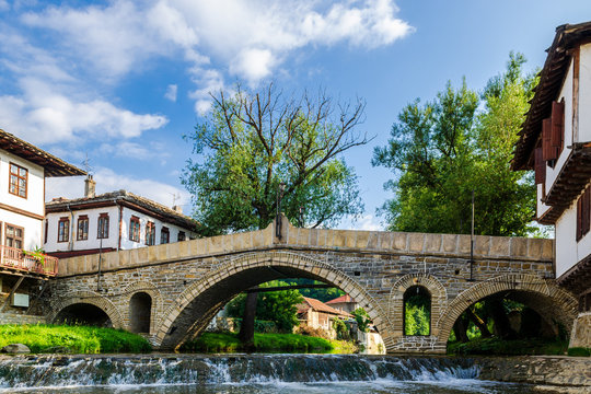 The famous bridge in the architectural complex in Tryavna, Bulgaria