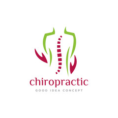 Chiropractic Logo Icon Design Vector