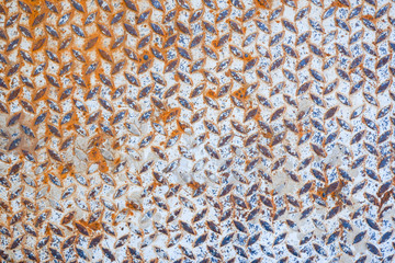 grunge rust diamond plate metal texture background