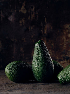 stil life with standing avocado