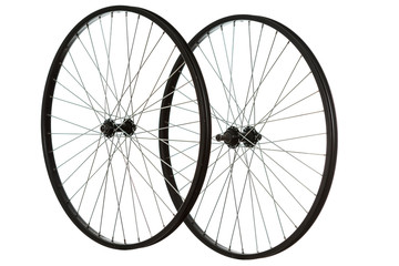 Bicycle wheels on a white background for online sale