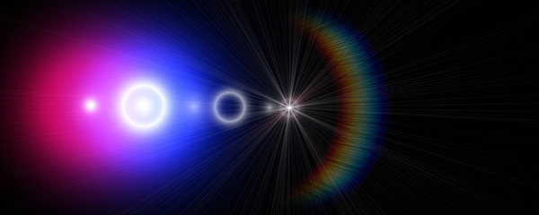 Obraz premium Futuristic light flare panorama background design illustration