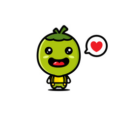 Cute coconut mascot vector design