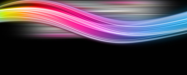 Abstract elegant wave panorama design with space for your text