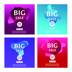MODERN GRADIENT COLOR SPECIAL SALE DISCOUNT FOR SOCIAL MEDIA. SALE BANNER TEMPLATE DESIGN. SPECIAL SALE SET.VECTOR ILUSTRATION