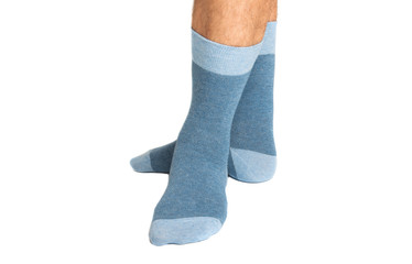 male legs in socks isolated