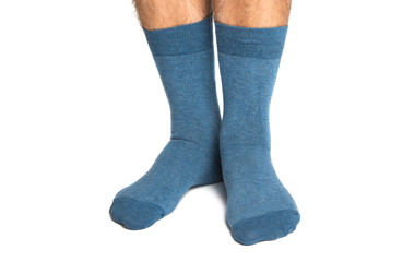 male legs in socks isolated