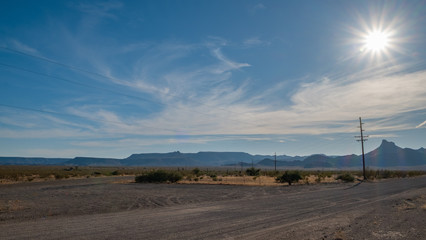 sand storm in the desert, California