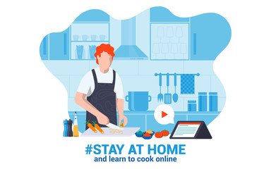 Flat Modern design Illustration of Stay at Home 2
