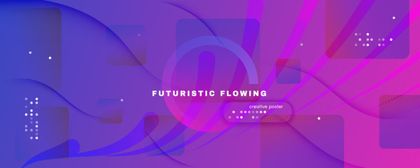 Purple Fluid Stripes. Technology Motion. Abstract 