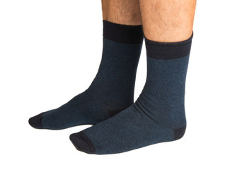 male legs in socks isolated