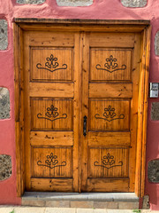 Detail of a traditional door in the village of Ag&uuml;imes