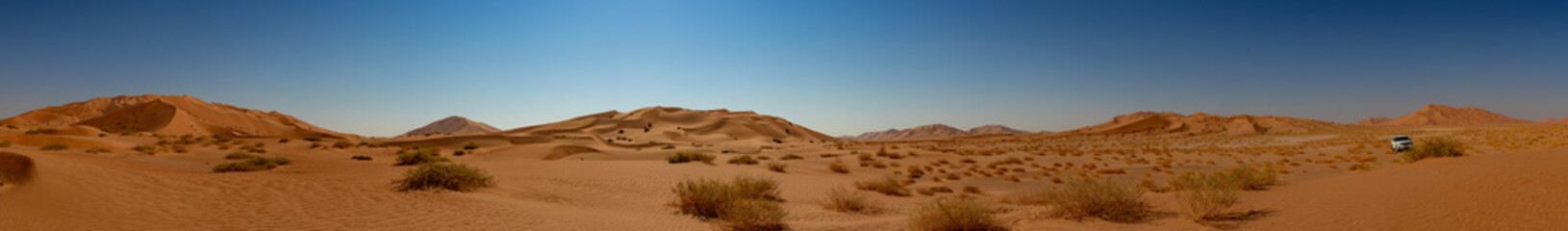 Fototapeta na wymiar Panoramic view of Rub al Khali the empty quarter between Oman and Saudi Arabia near Slalah