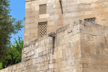 The walls of the Palace of the Shirvanshahs in old Baku