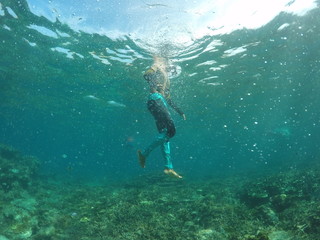 scuba diver in the sea