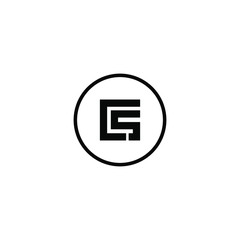 Fototapeta na wymiar CS Letter Logo company simple design