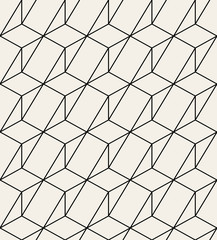 Vector seamless pattern. Modern stylish texture. Repeating geometric background with hexagons