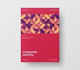 Amazing business presentation vector A4 vertical orientation front page mock up. Modern corporate report cover abstract geometric illustration design layout. Company identity brochure template.